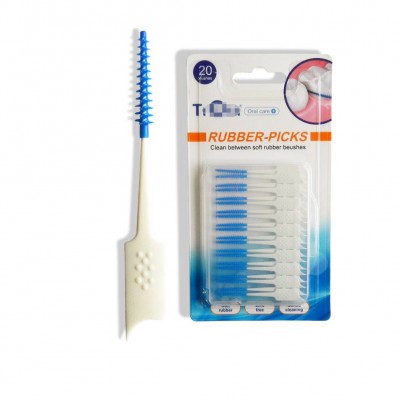 10 Pcs  Oral Care Rubber Dental Orthodontic Cleaning Brushes Interdental Brush